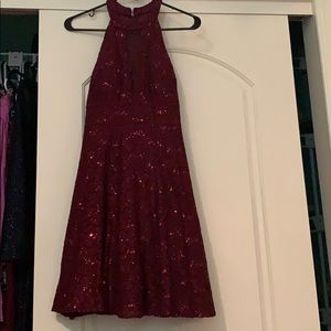 Burgundy sparkle dress